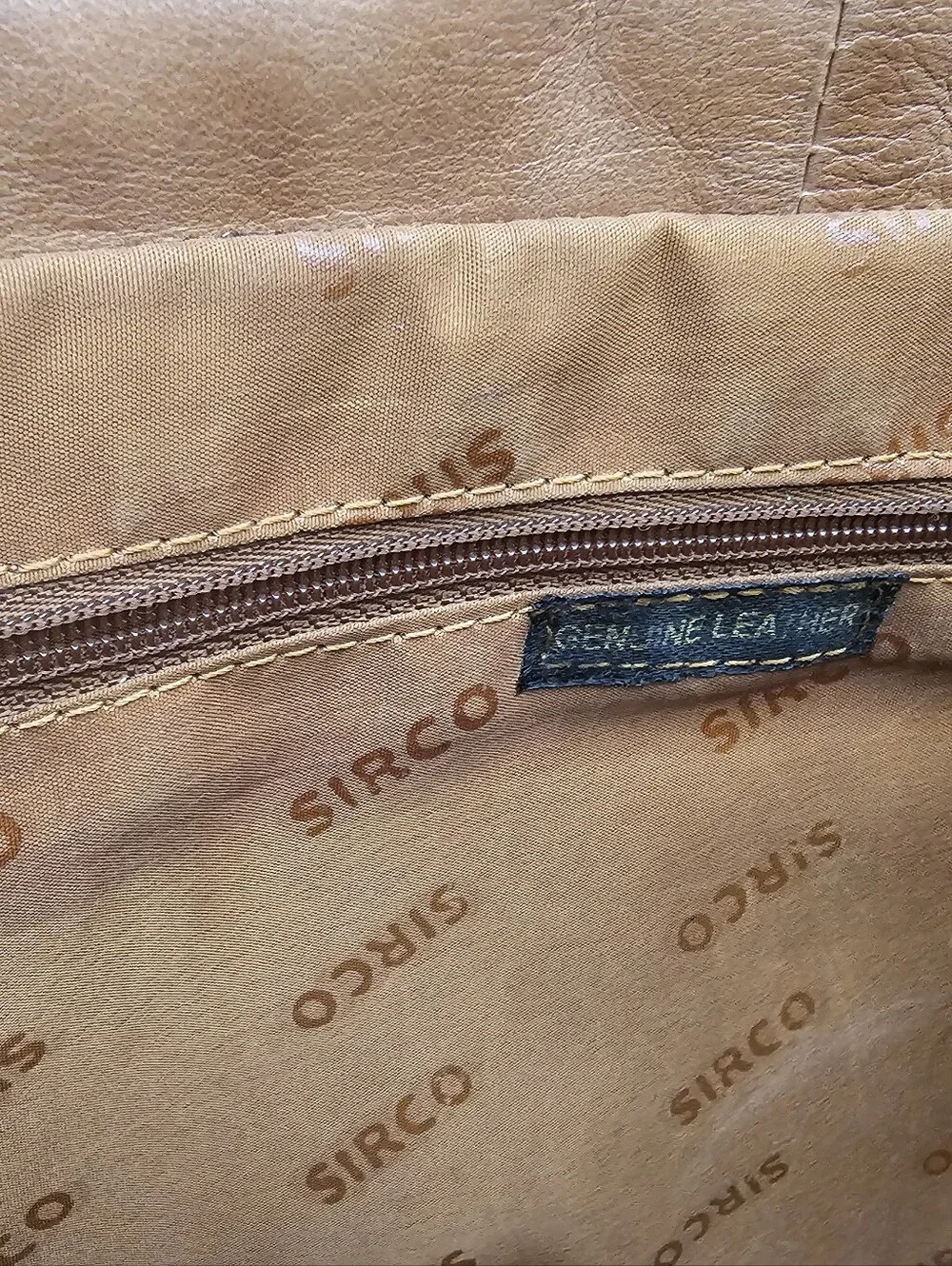 Sirco Tan Leather Crossbody Bag - Classic Minimal Design, Multiple Compartments